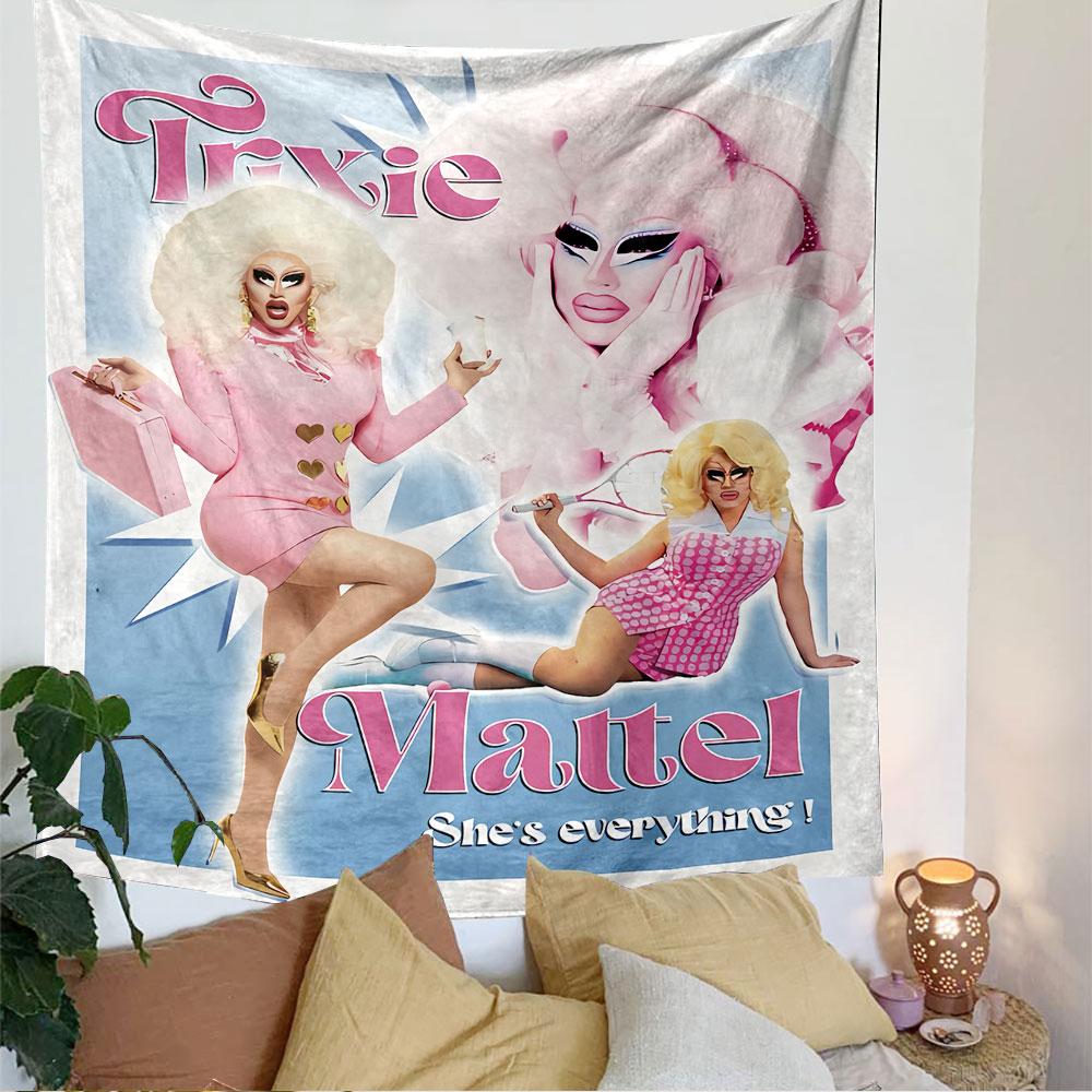 Настенный гобелен Trixie Mattel, Постер Drag Star, Декор стен для спальни, гостиной, общежития