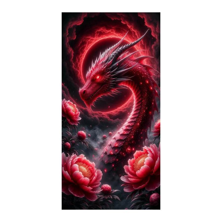 Colorful Dragons and Flowers Large Size Diamond Painting New Collection Animals Diy Full Drill Rhinestone Embroidery Mosaic Cross Stitch Kits