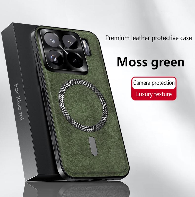 Ретро кожаные магнитные чехлы для телефона для Xiaomi 15 Ultra 12 13 14 15s Pro 14T 14 Ultra Бизнес Защита камеры Противоударный чехол