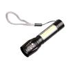 Ультра-мини светодиодный фонарик, перезаряжаемый через USB, брелок, мощный 1200 люмен, сверхъяркий, с регулируемой яркостью, 3 режима, с зумом, легкий, компактный,