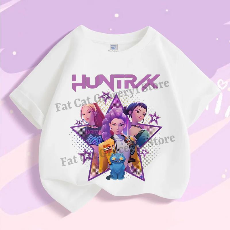 Детская футболка K-pop Demon Hunter, милые футболки с Руми, Мирой и Зои, летняя одежда с коротким рукавом для девочек и мальчиков, детские повседневные топы из хлопка, подарок