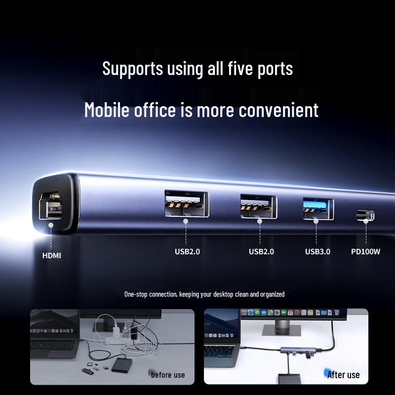 Ugreen Многопортовый USB-C концентратор с HDMI и PD