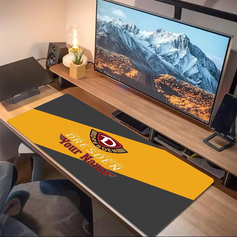Dynamo Dresden Коврик для мыши с индивидуальным именем Большого размера Большая подушка для игрового стола Нескользящий Коврик для ноутбука и планшета XXL Коврик для мини-ПК с заблокированным краем