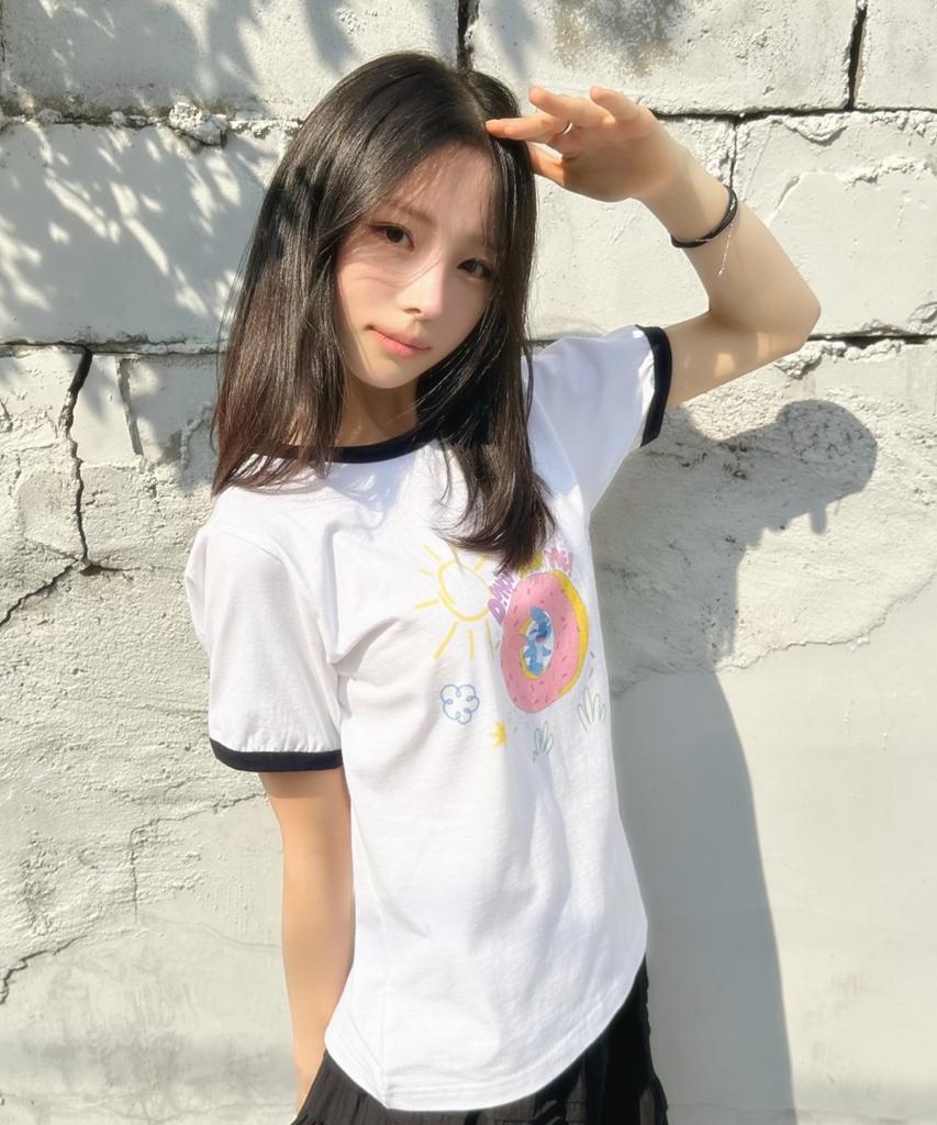 FDR Stitch_Sunny Donut Ringer Tee White