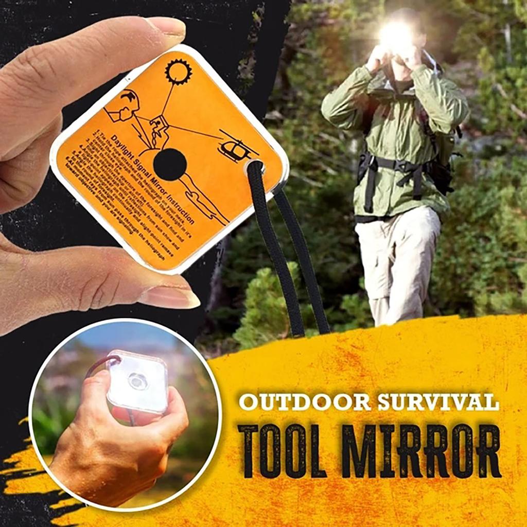 (Kung Pao Chicken)Outdoor Tool Mirror Outdoor Emergency Multifunctional Signal