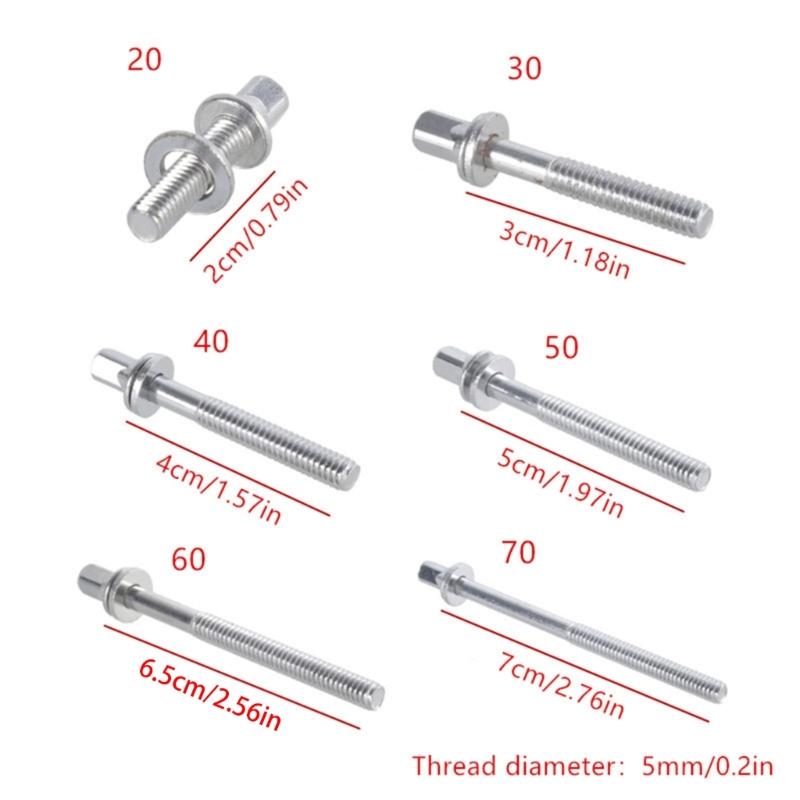 Set of 10 Drum Set Hardware Screws Drum Assembly Screws Drum Maintenance Part Metal Texture for Enhancing Durability