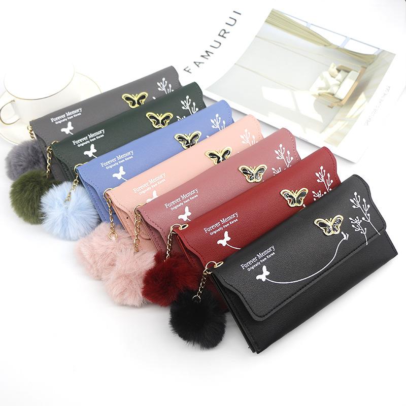 Fashion Butterfly Wallet Women PU Leather Small Clutch Casual Lady Coin Purse Card Holder Female Handbag CLE