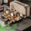 BEPAN Pure Titanium Tea Set Household New High-end Brewing Teapot Kung Fu Cup Plate Gift Box Holiday Gift