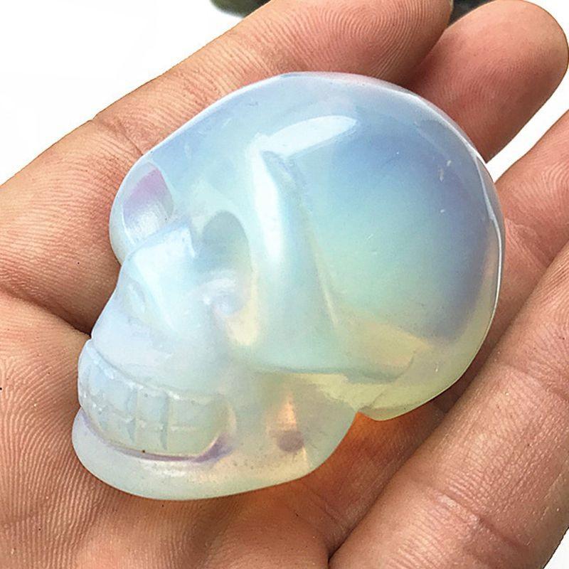 Quartz 5cm Natural Crystal Skull Carved Skull Reiki Healing Sculpture Decor