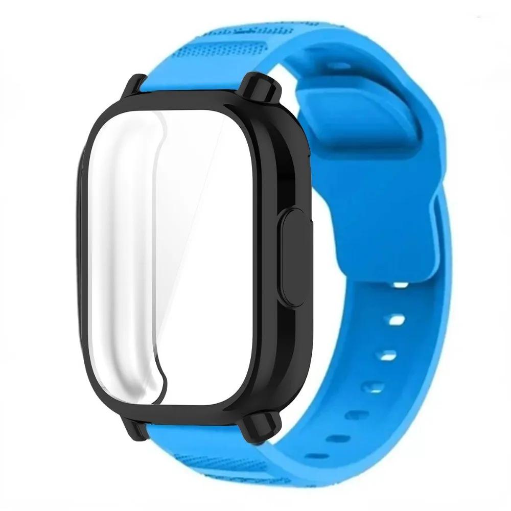 Дышащий силиконовый ремешок+ТПУ защитная пленка для экрана для Redmi Watch 5 Active Band Мягкий чехол для Redmi Watch 5 Lite Спортивный ремешок Correa