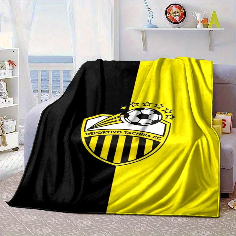 Deportivo Tachira Fc Crest Portable Blanket/Soft Blanket Bedding Blanket Suitable for Travel Camping Living Rooms Offices Sofas Fan Gifts