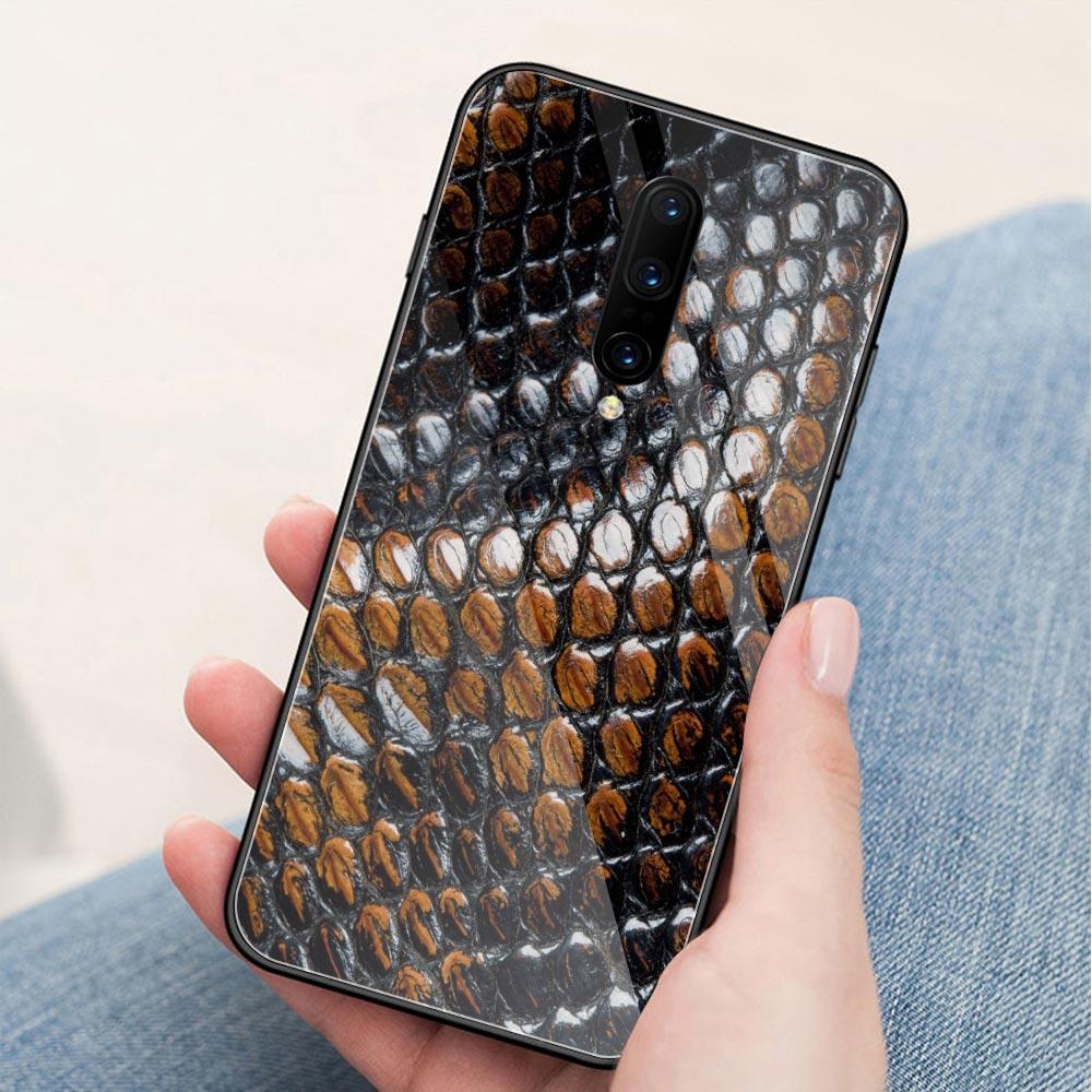 Чехол для Oneplus 7, стеклянная задняя крышка из змеиной кожи Oneplus 7 pro, чехол 5t, чехол для Oneplus 1+ 5 5T 6 Oneplus 6 6t 7 pro