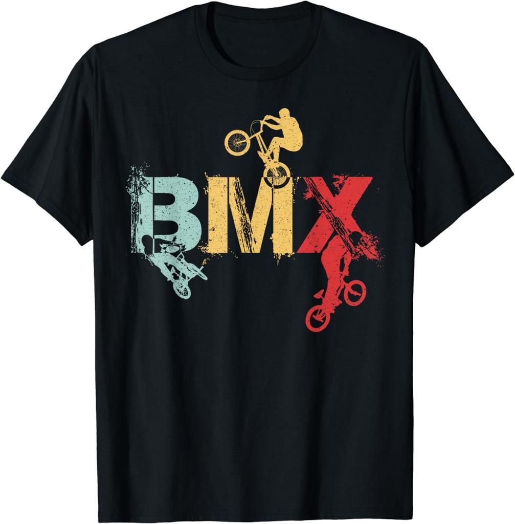 Подарок для поклонников винтажных BMX велосипедов Мальчики Подростковый велосипед BMX Футболка Хлопковые футболки с принтом Хлопковая мужская одежда Топы Camisas Streetwear