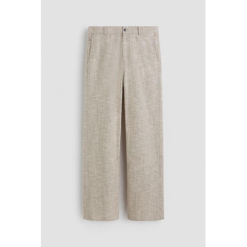 Брюки HM с 5 карманами, бежевый меланж