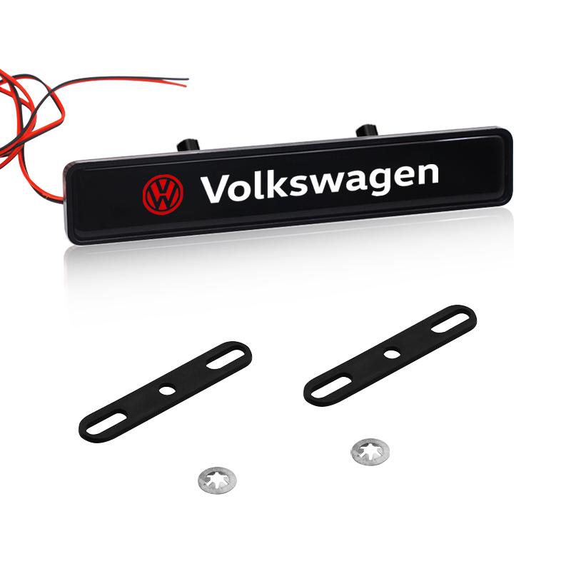 Car Decorative Light LED Front Hood Grille Emblem Badge Decor For VW Polo Passat B5 B6 B7 T4 T5 Golf 4 5 6 Tiguan Jetta GolKD6