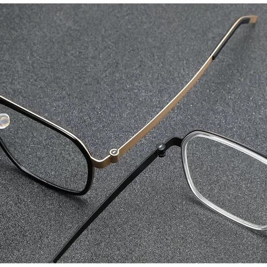Denmark Brand Screwless Thin Titanium Glasses Frame Polygon Oval Eyeglasses Ultralight Handmade Women Men Frames 9630 Fashion