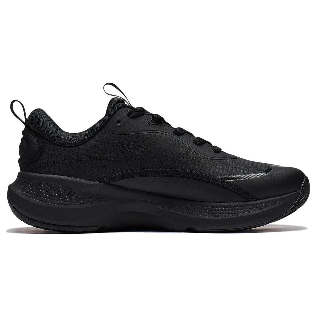 Li Ning Element Амортизация, Износостойкие Низкие Повседневные Кроссовки Унисекс Черный Серебристый AGLT179-4