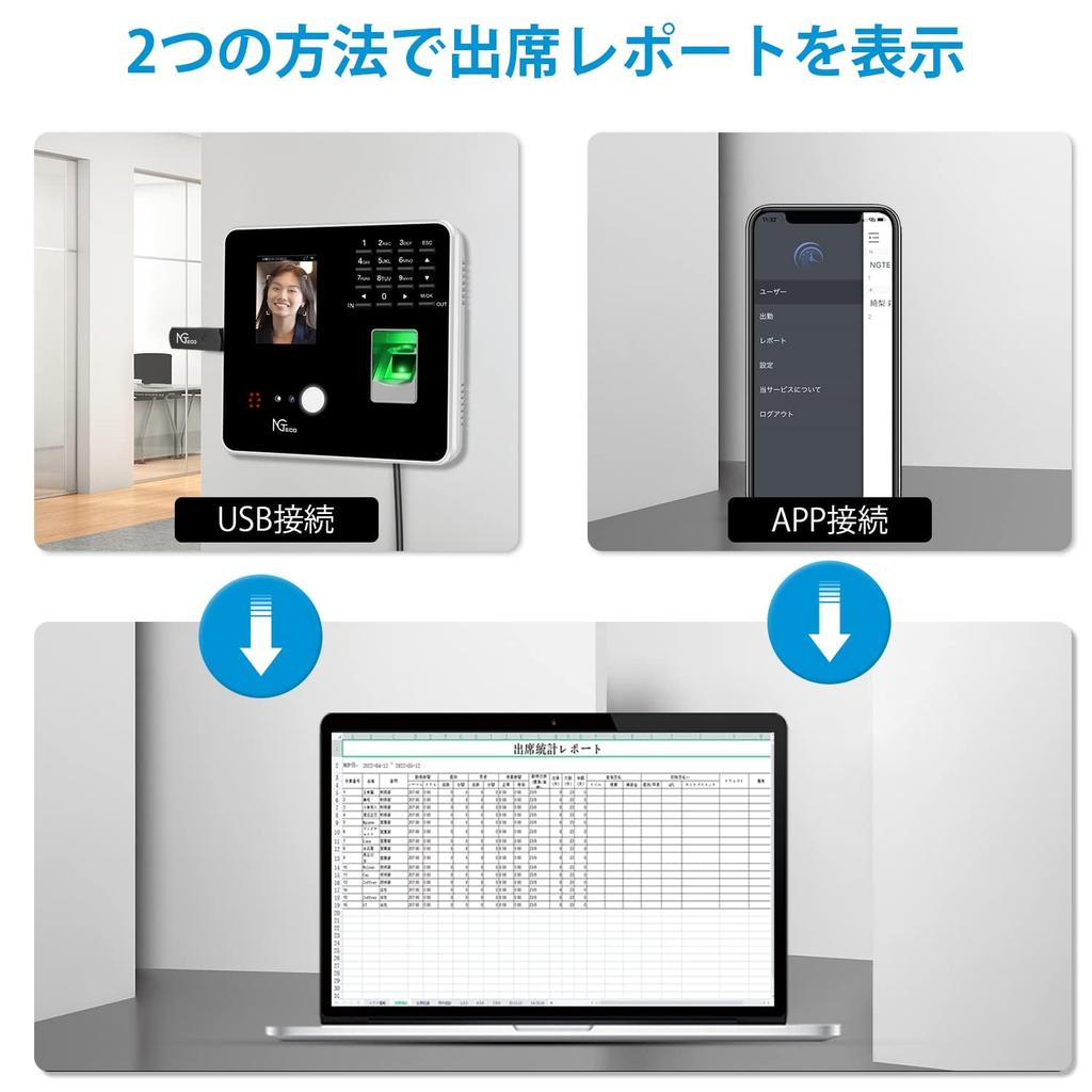 Многофункциональный терминал учета времени NGTeco с распознаванием лица, отпечатков пальцев, RFID, совместимый с паролем, подключение, быстрая аутентификация за 1 секунду, USB