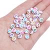 500G Acrylic Colorful A-Z English Letter Beads Flat Round Alphabet Beads For Jewelry Making DIY Couple Friendship Bracelet Necklace