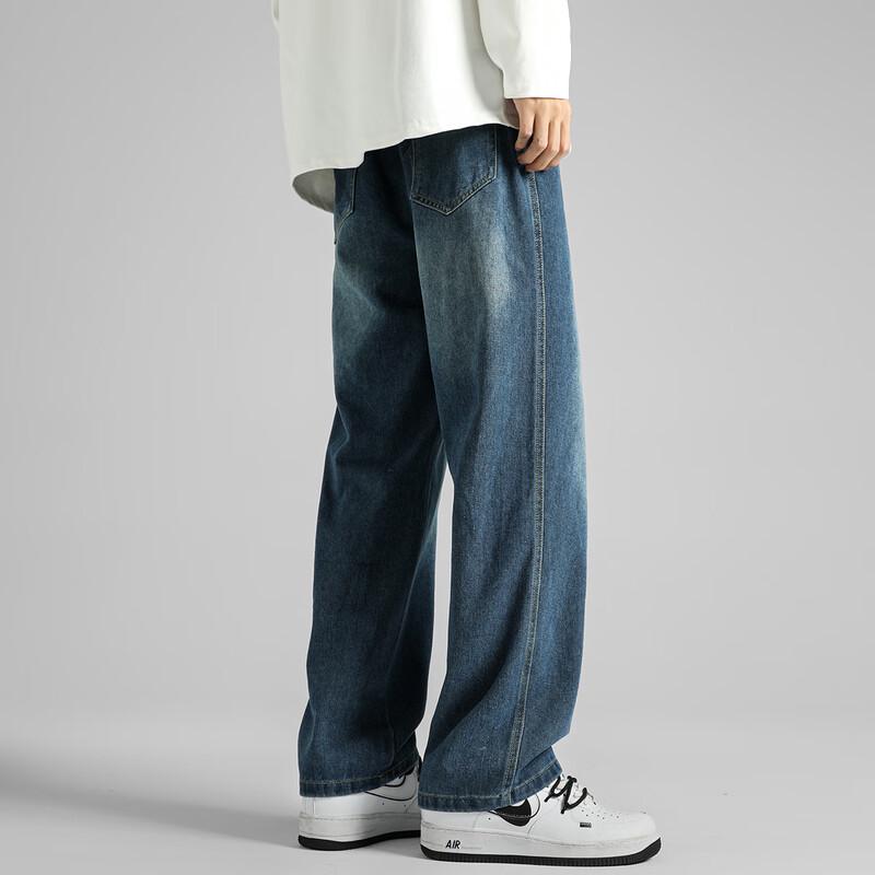 Wassup Sohot Мужские американские прямые свободные повседневные джинсы