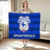 Фланелевое одеяло с принтом Cardiff City FC Высококачественное Теплое Удобное Покрытие для Всех Сезонов Идеально для Подарков Домашний Декор