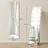 Full-Length Mirror 150x40 cm RGB LED Standing Mirror with 21 Bulbs, 7 Light Colors, Touch Switch, Memory Function