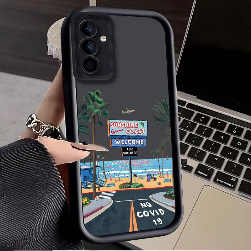 Чехол «Закат на море» для Samsung Galaxy S25 Ultra Plus S24 S23 S22 S21 S20 FE A73 A72 A71 A56 A55 A54 5G A52 A52S A51 4G