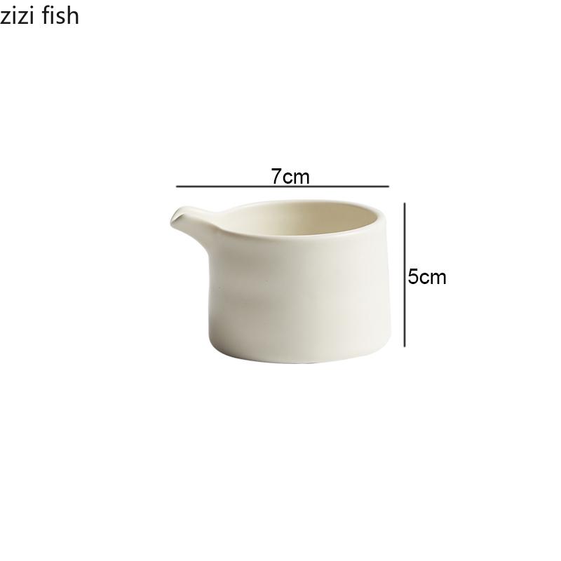 Керамическая тарелка для приправ, соусница, чашка для молока и кофе, 7 см, супница, креативная посуда для ресторана и отеля, однотонные тарелки для соуса