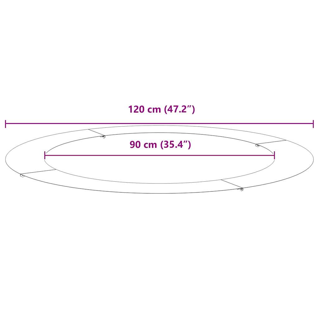 suitable for flat tree rings 5 pcs silver Ø90 120 cm