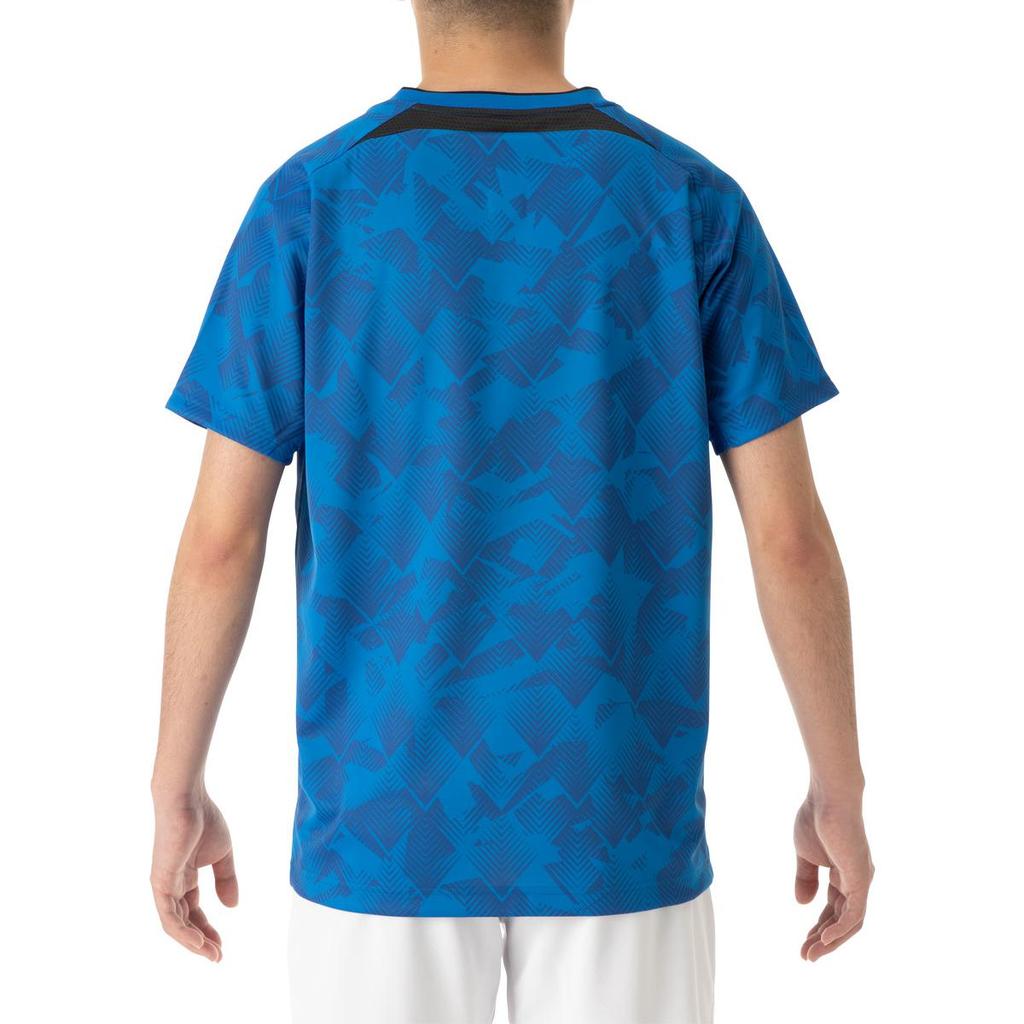 YONEX T-Shirts Men's Blue V-neck Moderate Straight Fit 10656-002