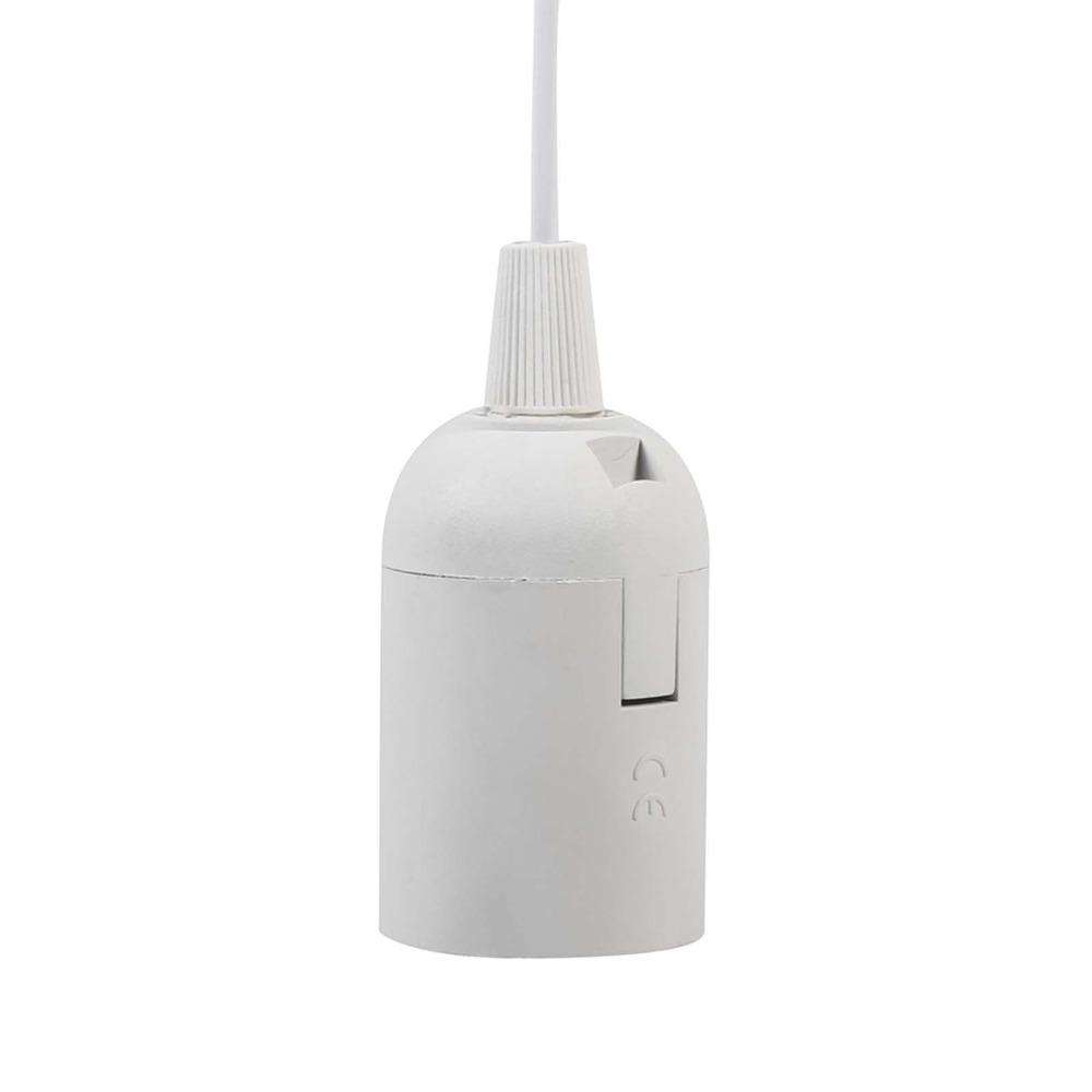 2PCS E27 Base Light Socket Holder Plastic Material Bulb Socket Adapter Hanging Lamp Kit Indoor Use