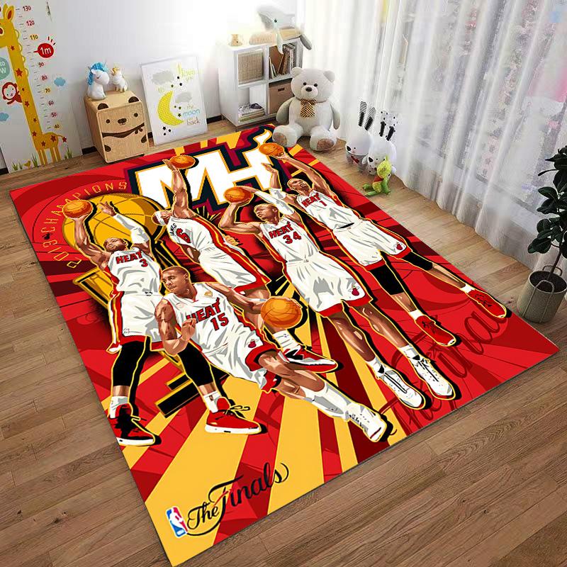 Trendy Miami Heat 2013 Champions Big Three Illustrated Poster decorative printed carpet for entryway bedroom dorm game room gift