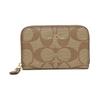 Кошелек для монет 12 Monogram Canvas с кожаной ручкой на молнии Короткий женский кошелек Коричневый 78005-IME74