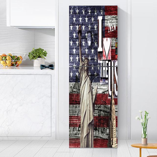 Наклейки с розами на холодильник, обои для кухни, виниловый плакат, наклейка на холодильник, домашний декор, спальня, новогоднее украшение