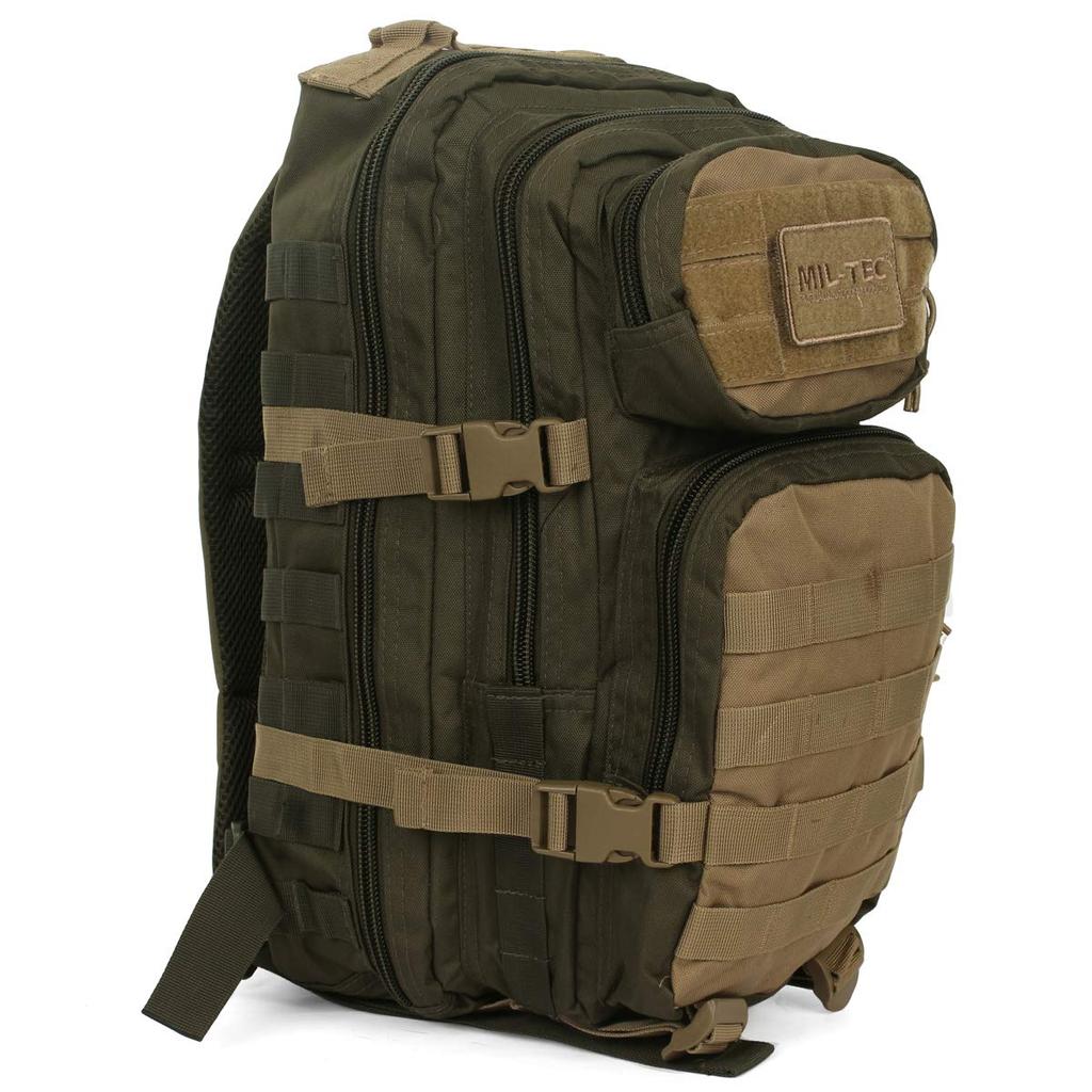 Backpack US Assault Pack MOLLE System Small 20L RANGER MIL-TEC - GREEN/COYOTE