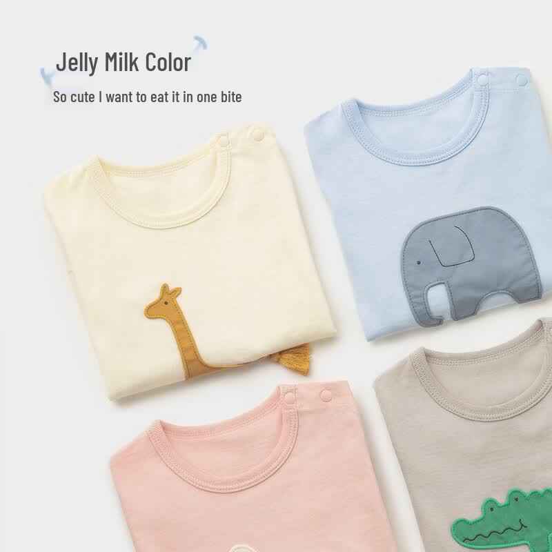 Infant Summer Short Sleeve Romper - Forest Animals