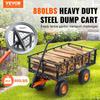 Garden Dump Cart Heavy-duty Metal Yard Carts and Wagons 880 lbs Loading
