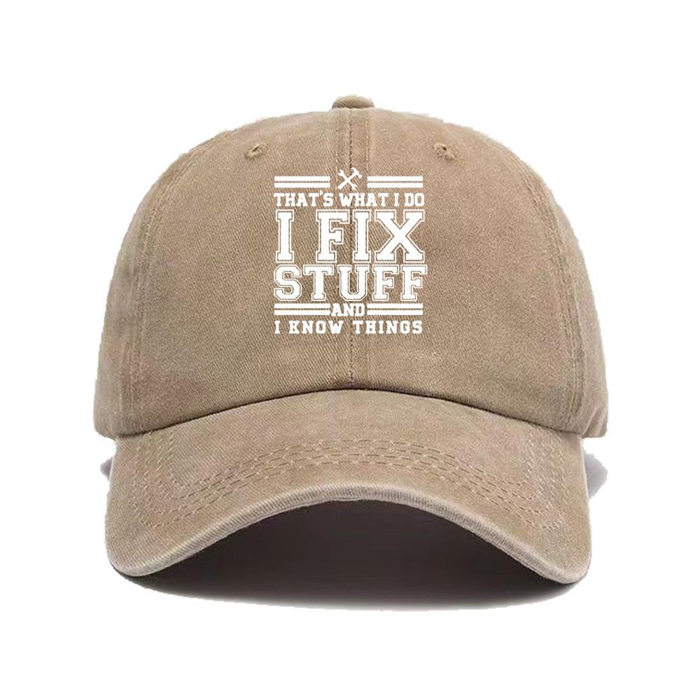 Хлопковая бейсболка Fix Stuff с вышитым принтом для летней защиты от солнца на открытом воздухе