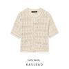 Kaslead New Women Clothes Western Style Fashion Simple Hollow Knitted Short Sleeve Outerwear 8082001