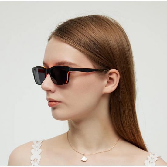 RS002 Magnet Polarized Clip Glasses Frame Women TR90 Optical Myopia Clip Glasses Fluorescent glasses frame