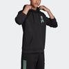 Adidas Originals Trefoil Snowflake Print Hoodie Casual Sweatshirt Men Black FP7702