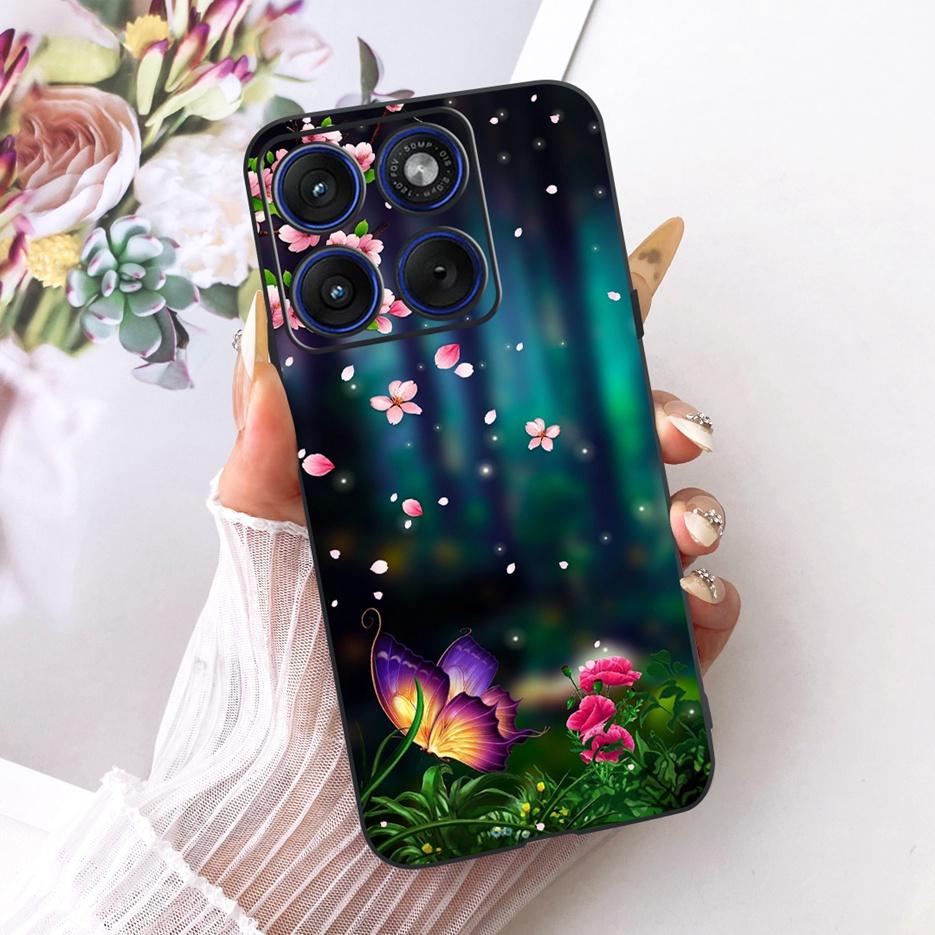 For Motorola Edge 70 Case XT2601-2 Cute Cat Peacock Painted Cover Soft Silicone Case For Motorola Edge 70 Fusion Edge70 5G Shell