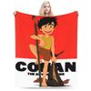 Фланелевое одеяло Conan Future Boy Мягкий плед для спальни студентов Покрывало Чехол для диван-кровати