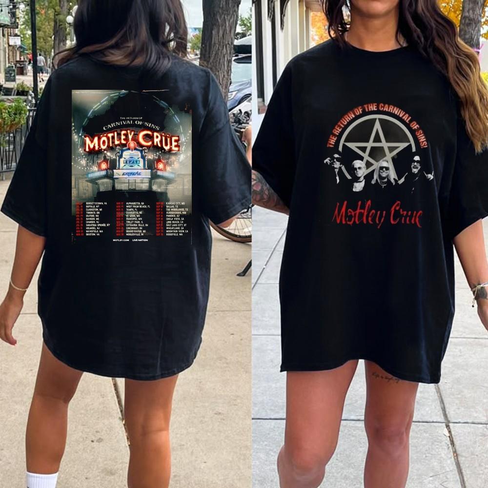 Ретро футболка Motley Crue Rock Tour 2026, Футболка для фанатов рок-группы Motley Crue