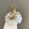 Головной убор из цинкового сплава в корейском стиле с бантом, рождественская шляпа, заколка для волос, рождественские заколки для волос, детские аксессуары для волос