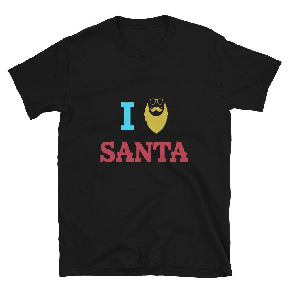 I Love Santa Gift For Beard Bearded Man T-Shirt