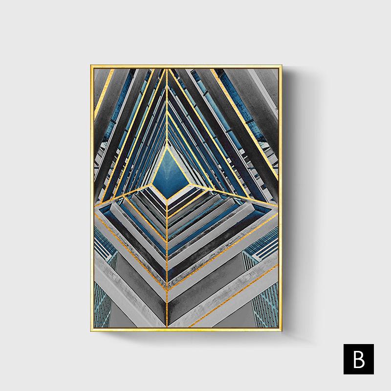 Abstract Geometric Building Space Wall Poster Print Modern Canvas Painting Art Living Room Home Decor Nordic Wall Pictures