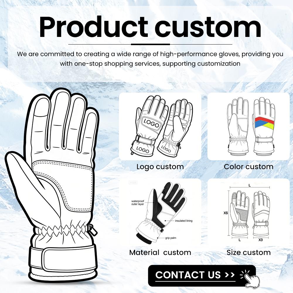 Winter Heated Gloves USB Rechargeable 3 Level Temp Control Waterproof Split Finger Work Skiing Snowboarding Rapid