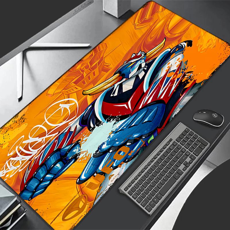 UFO Robo Grendizer2 Тема Премиум Нескользящий Коврик для Мыши со Прошитыми Краями, Прочный Резиновый Материал, для Рабочего Стола и Игр Отличные Подарки