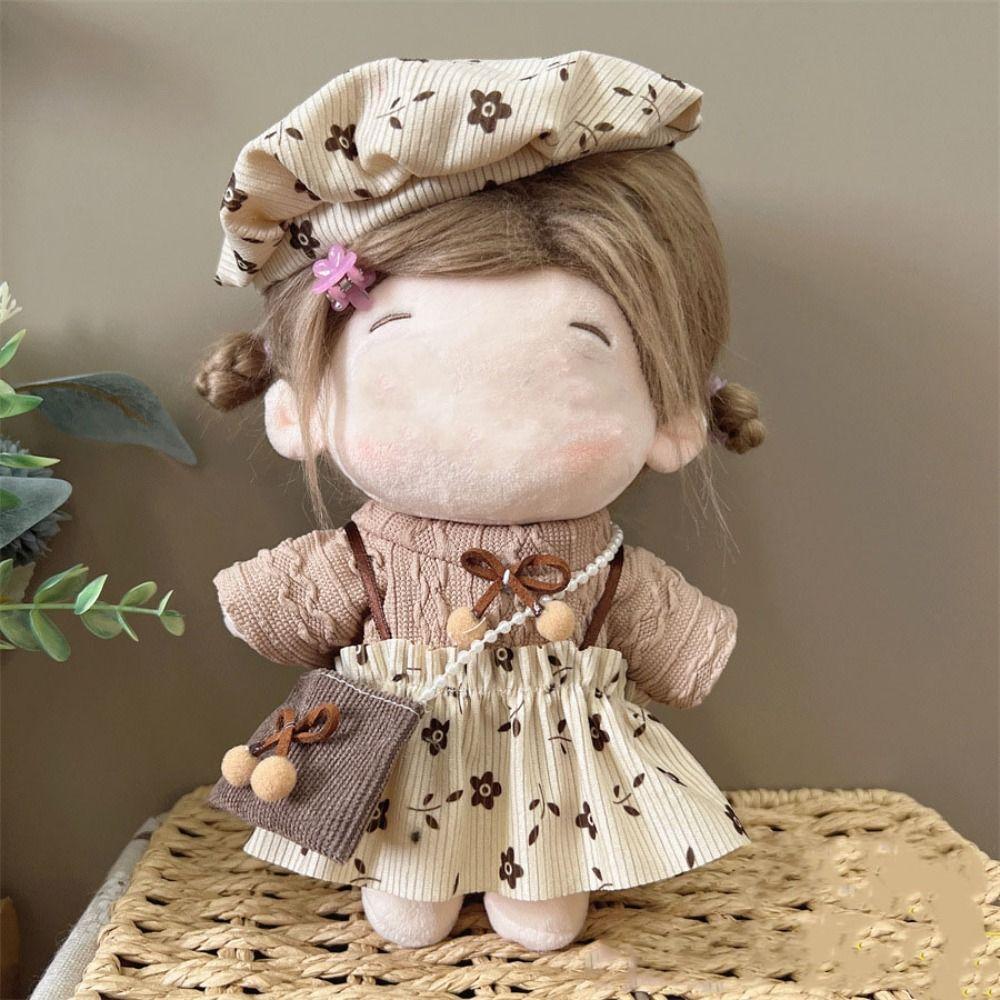Одежда для куклы 20 см Аксессуары для куклы Головной убор Набор платьев Хлопковая мягкая кукла